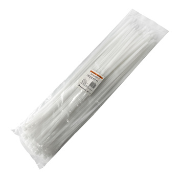 Opaski do kabli białe UV 7,6x500 mm – Trafiki