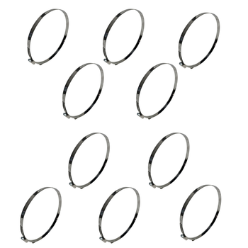 Komplet opasek ślimakowych typ W2 (10 szt.) Ø180-200 mm, szer.12 mm - Trafiki