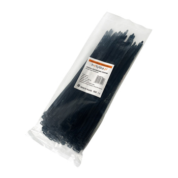 Opaski do kabli czarne UV 4,8x250 mm – Trafiki