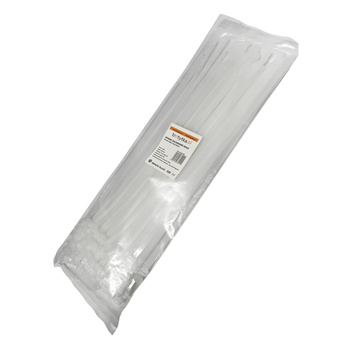 Opaski do kabli białe UV 7,6x400 mm – Trafiki
