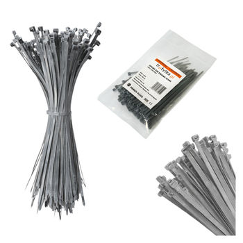 Opaski do kabli szare UV 2,5x100 mm – Trafiki