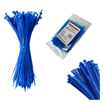 Opaski do kabli niebieskie UV 2,5x100 mm – Trafiki