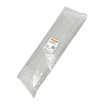 Opaski do kabli białe UV 7,6x370 mm – Trafiki