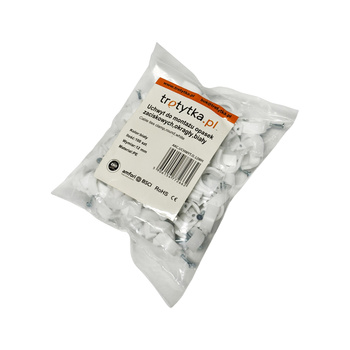 Uchwyt do montażu kabli okrągły 12 mm biały – Trafiki