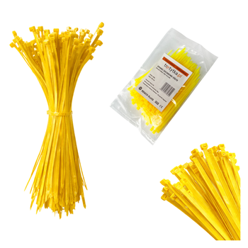 Opaski do kabli żółte UV 2,5x100 mm – Trafiki