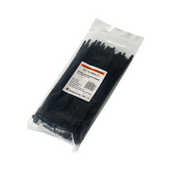 Opaski do kabli czarne UV 4,8x200 mm – Trafiki