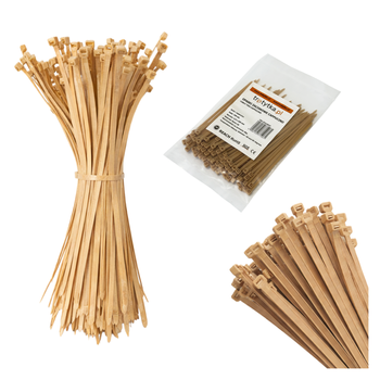 Opaski do kabli cappuccino UV 2,5x100 mm – Trafiki