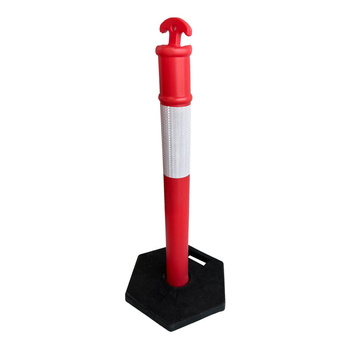 Słupek ostrzegawczy z podstawą 5 kg 1100 mm - Trafiki